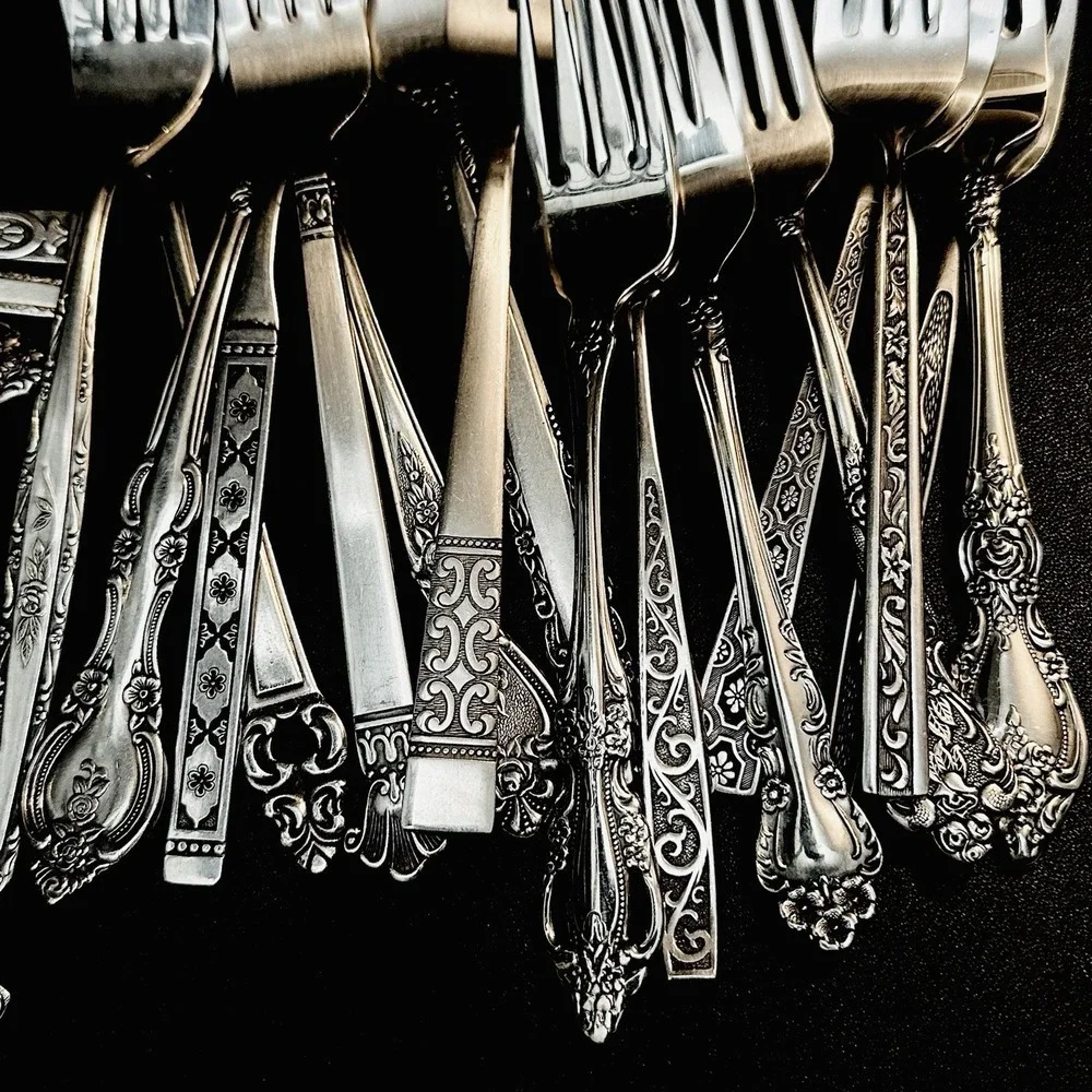 40 Vtg Stainless Flatware Mismatched Japan EKCO National Interpur Oneida Mixed